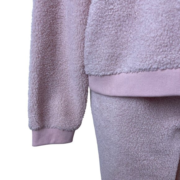 Miss Selfridge Pink Cozy Lounge Jogger Sweatpants & Pullover Top Set Sz 12 - Picture 9 of 12